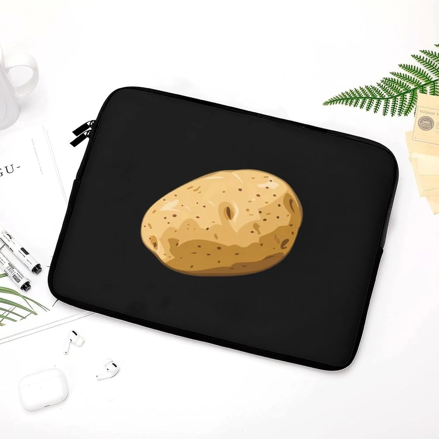 Cartoon Potato Personalized Laptop Bag Business Casual Laptop Cases Slim Computer Bag Briefcase