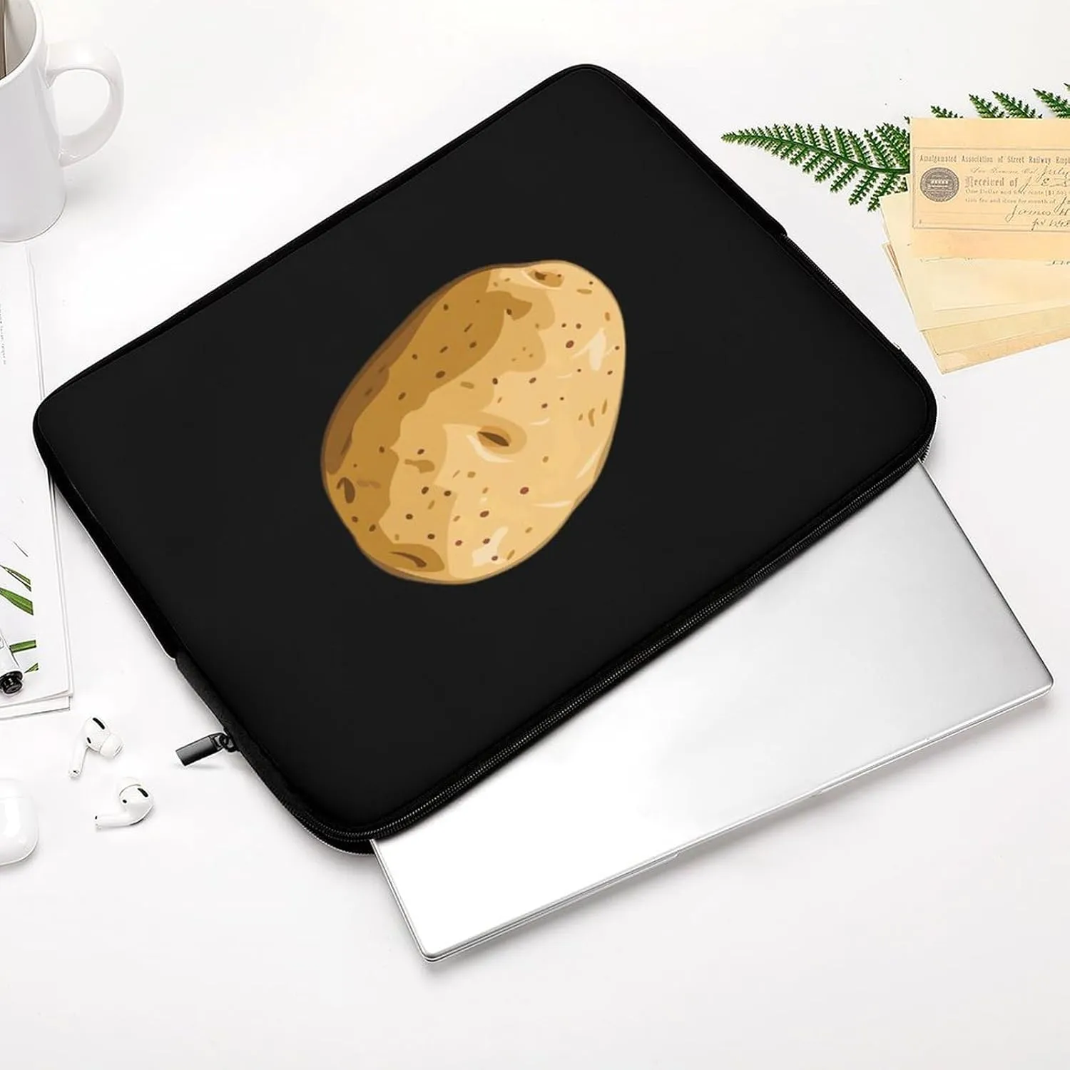 Cartoon Potato Personalized Laptop Bag Business Casual Laptop Cases Slim Computer Bag Briefcase