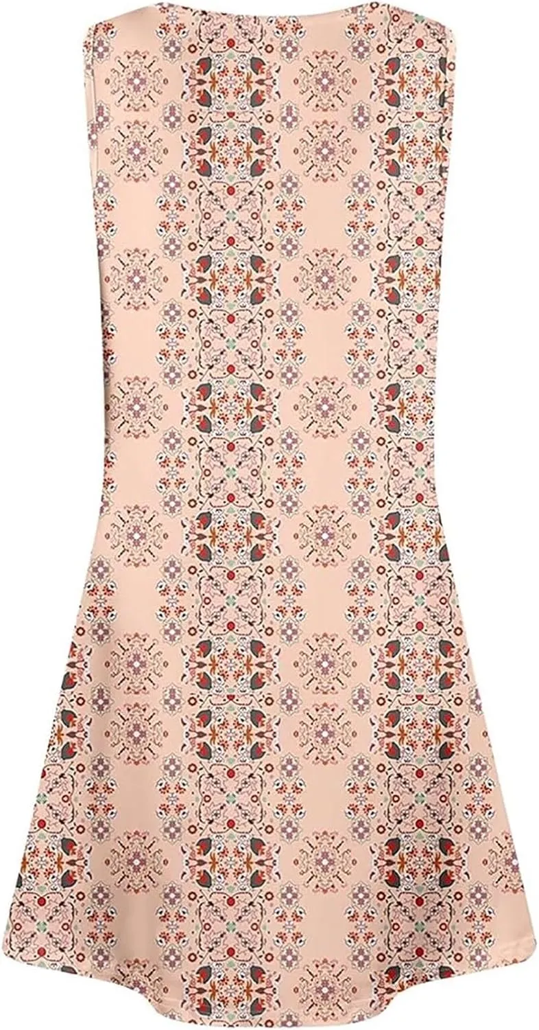 Casual Summer Dresses for Women 2025,Women's Midi Dress Summer Solid Color Short Sleeve V-Neck T-Shirt Beach Sundress