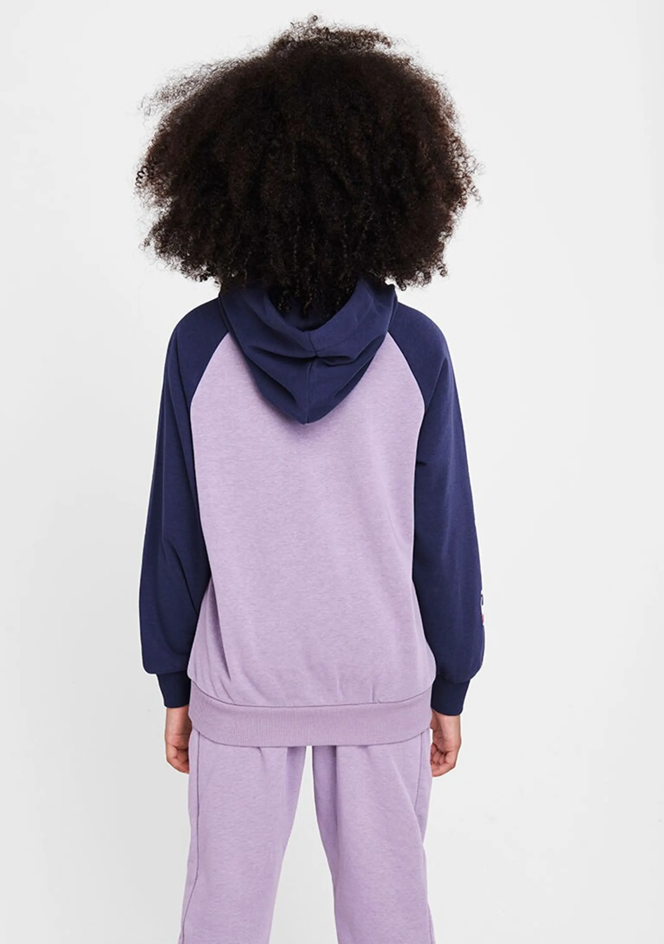 Champion Junior Lightweight Terry Colour Block Hoodie <br> KWC8N PUR