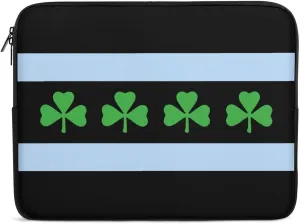 Chicago Irish Flag Personalized Laptop Bag Business Casual Laptop Case Slim Computer Bag Briefcase