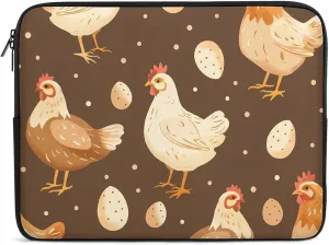 Chicken Rooster Eggs Personalized Laptop Bag Business Casual Laptop Cases Slim Computer Bag Briefcase