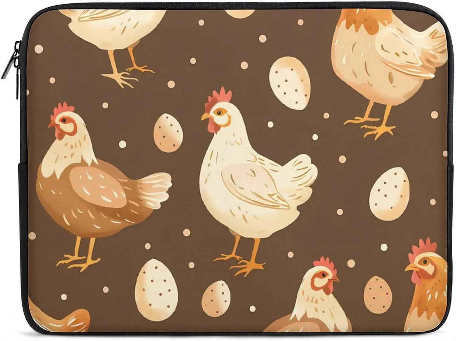 Chicken Rooster Eggs Personalized Laptop Bag Business Casual Laptop Cases Slim Computer Bag Briefcase