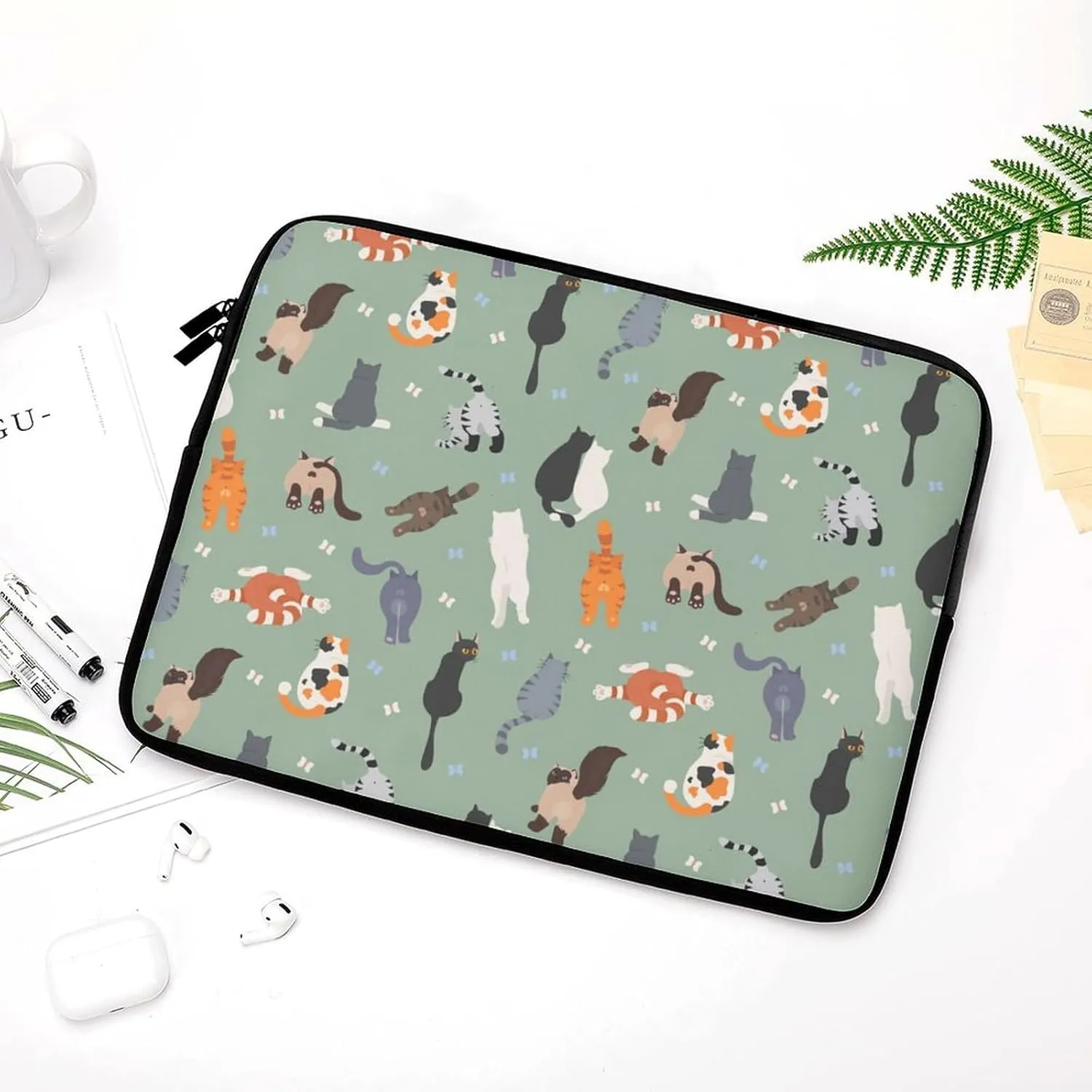 Coloring Cats Butts Personalized Laptop Bag Business Casual Laptop Case Slim Computer Bag Briefcase