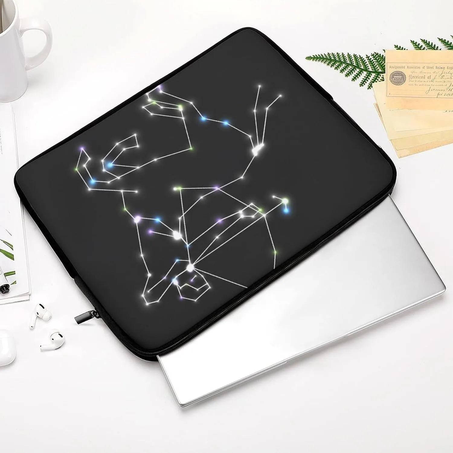 Constellation Sagittarius Personalized Laptop Bag Business Casual Laptop Case Slim Computer Bag Briefcase