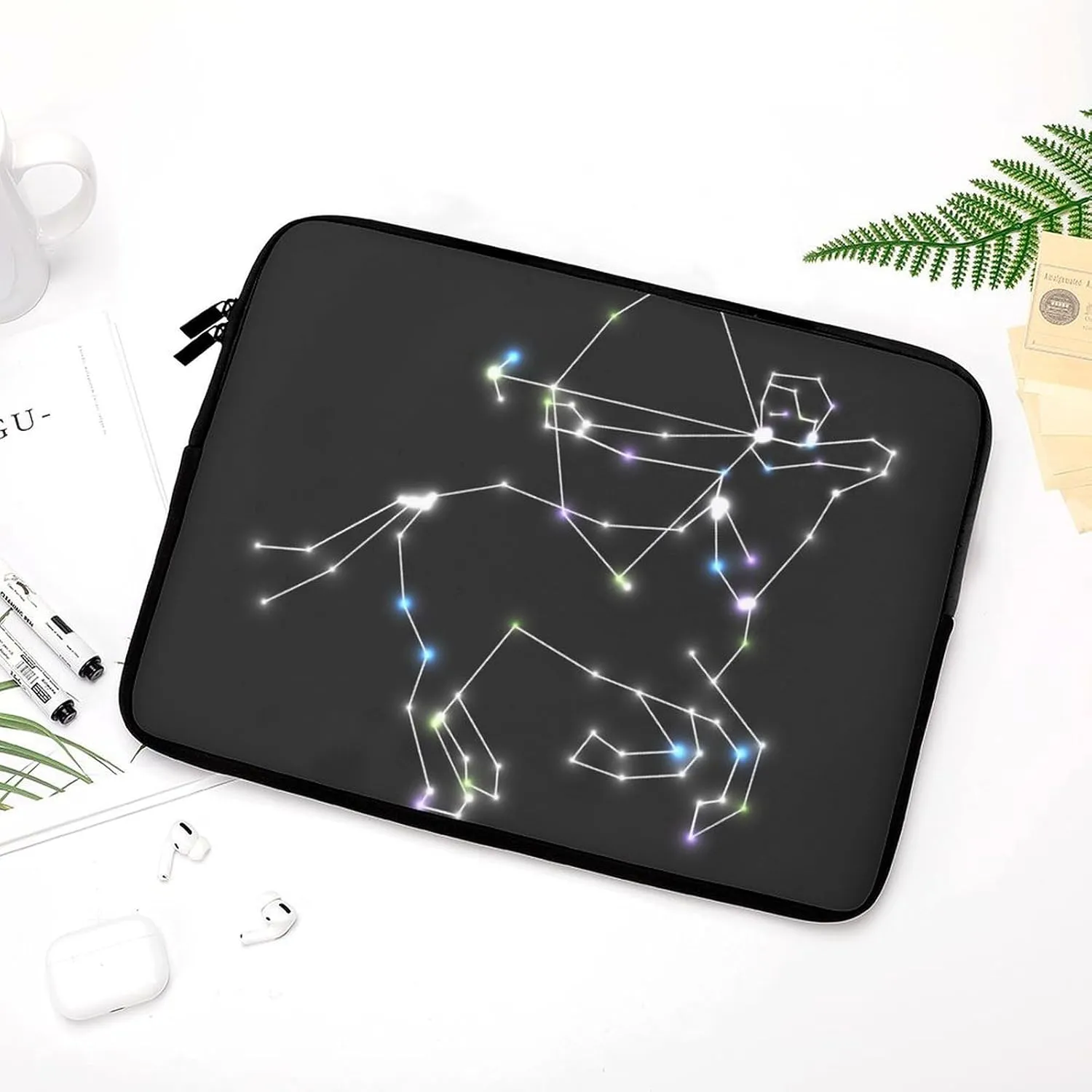 Constellation Sagittarius Personalized Laptop Bag Business Casual Laptop Case Slim Computer Bag Briefcase