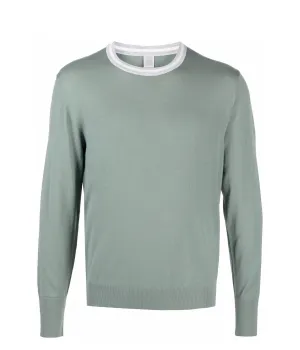 Crew Neck Sweater in Military Green