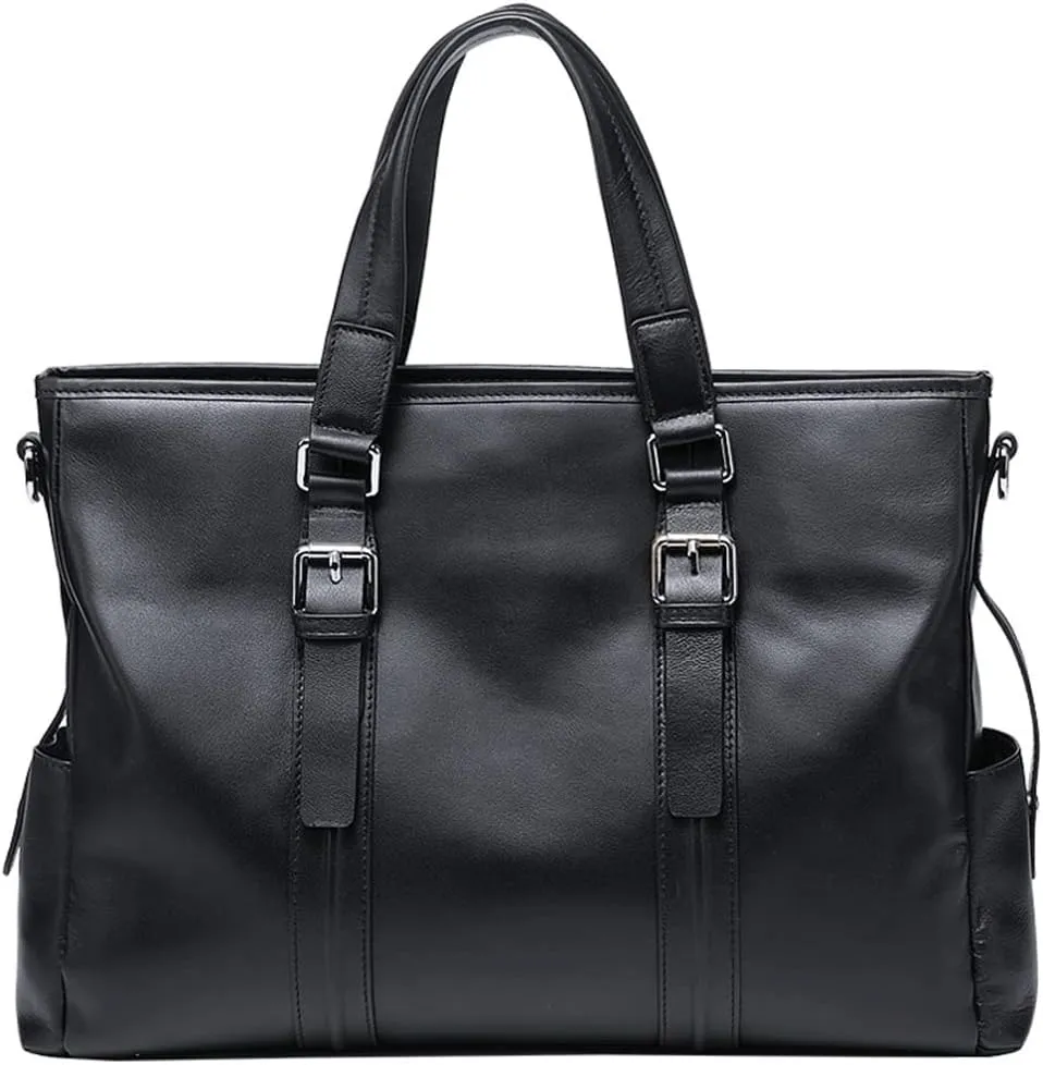 CSCDD Genuine Leather Men's Handbag Layer Cowhide Bag Business Casual Briefcase Men's Bag
