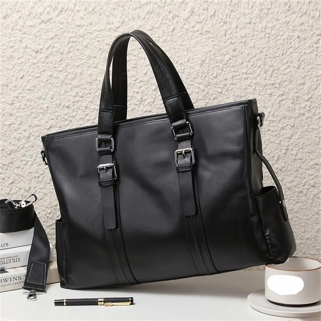 CSCDD Genuine Leather Men's Handbag Layer Cowhide Bag Business Casual Briefcase Men's Bag