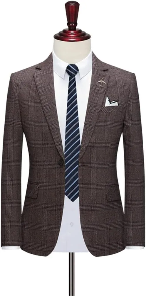 CSCDD Suit Jacket Undershirt Pants 3 Pieces Set Men's Casual Business Retro British Son Suit Jacket Pants Vest