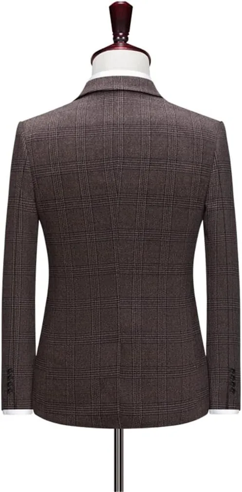 CSCDD Suit Jacket Undershirt Pants 3 Pieces Set Men's Casual Business Retro British Son Suit Jacket Pants Vest