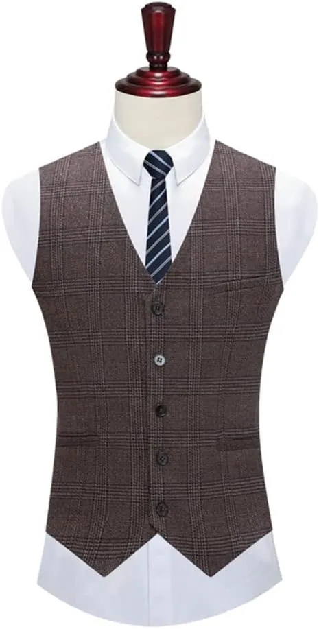 CSCDD Suit Jacket Undershirt Pants 3 Pieces Set Men's Casual Business Retro British Son Suit Jacket Pants Vest