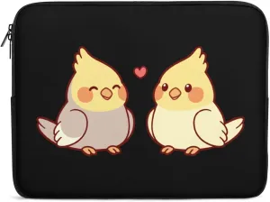 Cute Cartoon Cockatiel Personalized Laptop Bag Business Casual Laptop Case Slim Computer Bag Briefcase