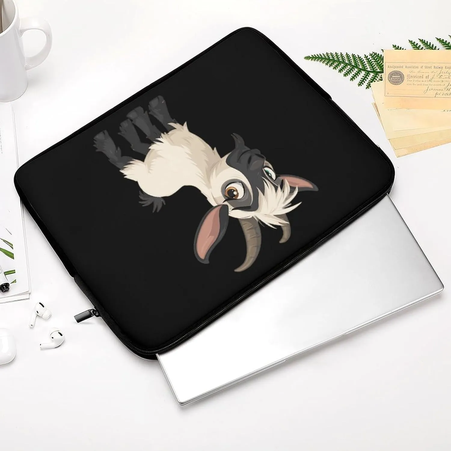 Cute Goat Personalized Laptop Bag Business Casual Laptop Cases Slim Computer Bag Briefcase