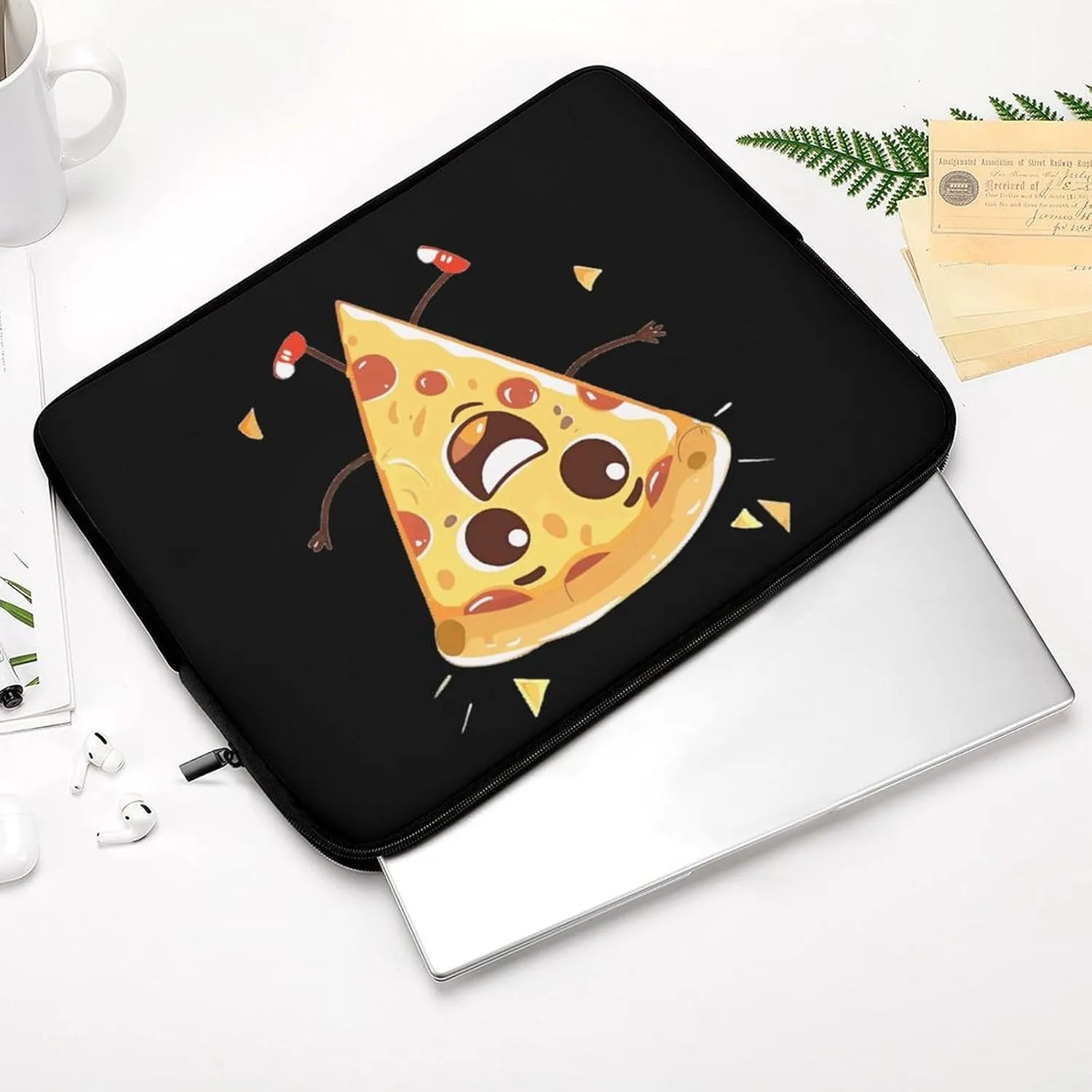 Cute Italia Pizza Personalized Laptop Bag Business Casual Laptop Cases Slim Computer Bag Briefcase