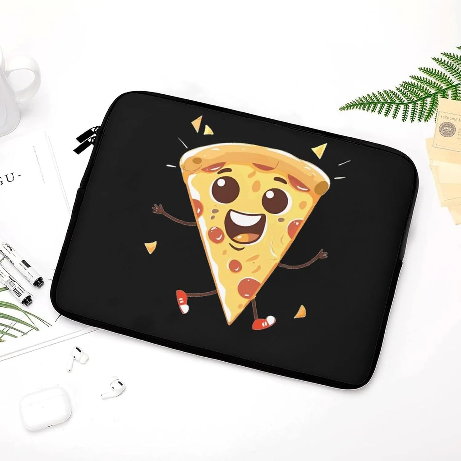 Cute Italia Pizza Personalized Laptop Bag Business Casual Laptop Cases Slim Computer Bag Briefcase
