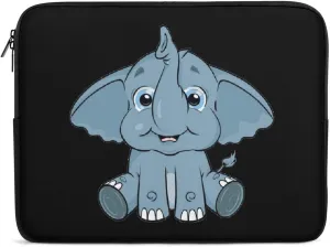 Cute Piggy Elephant Personalized Laptop Bag Business Casual Laptop Case Slim Computer Bag Briefcase
