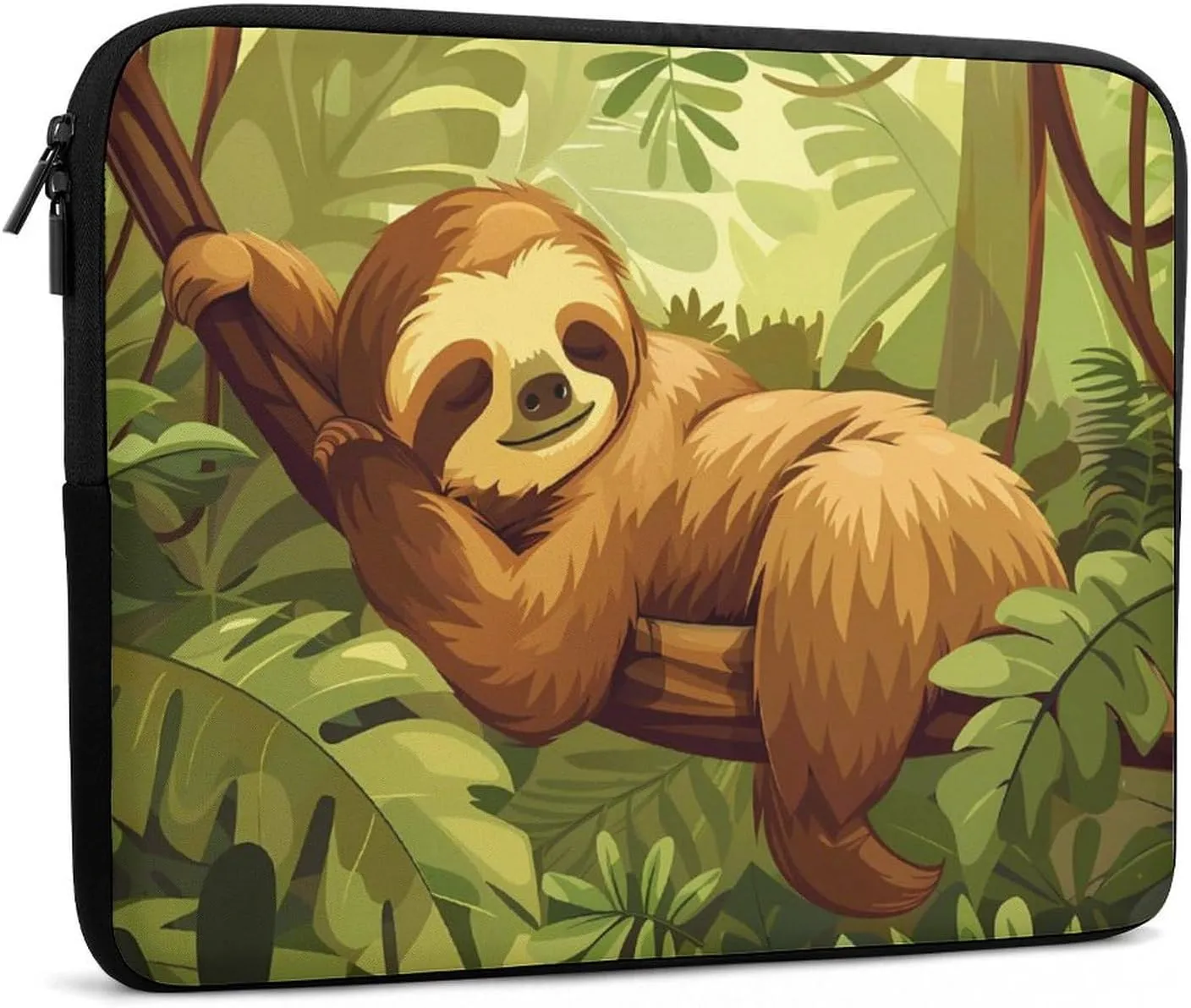 Cute Sloth in Tree Personalized Laptop Bag Business Casual Laptop Cases Slim Computer Bag Briefcase
