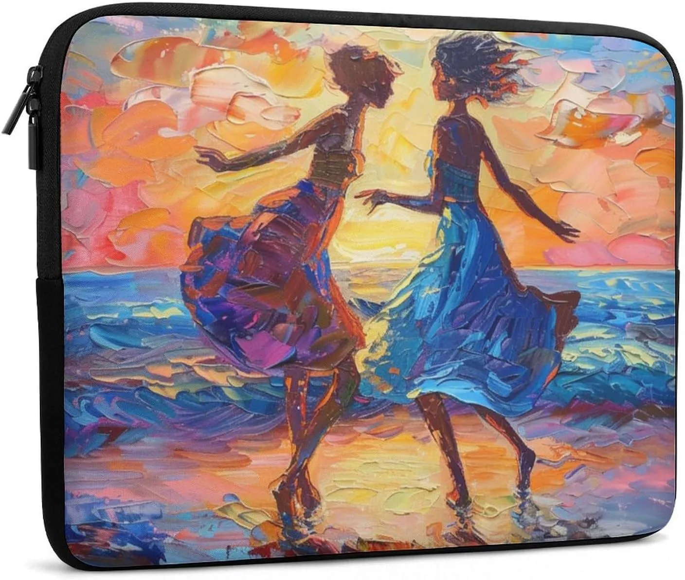 Dancing in The Dusk Sunset Personalized Laptop Bag Business Casual Laptop Cases Slim Computer Bag Briefcase