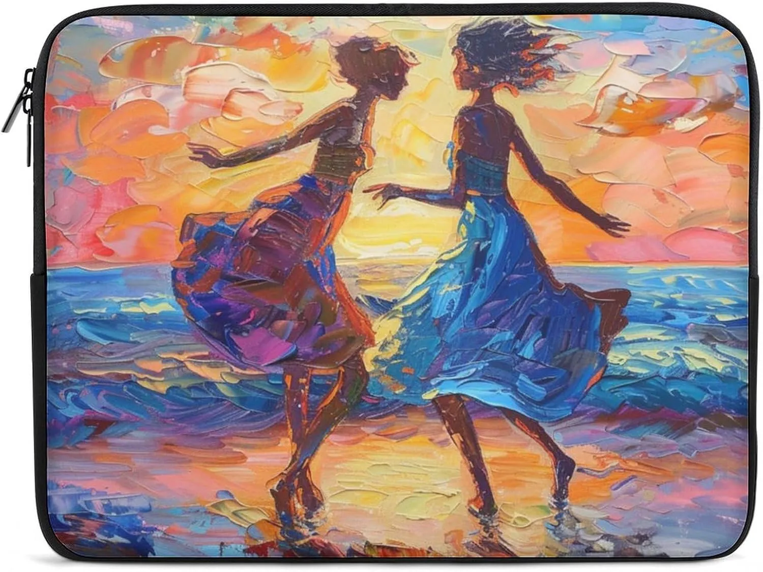 Dancing in The Dusk Sunset Personalized Laptop Bag Business Casual Laptop Cases Slim Computer Bag Briefcase