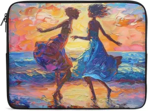 Dancing in The Dusk Sunset Personalized Laptop Bag Business Casual Laptop Cases Slim Computer Bag Briefcase