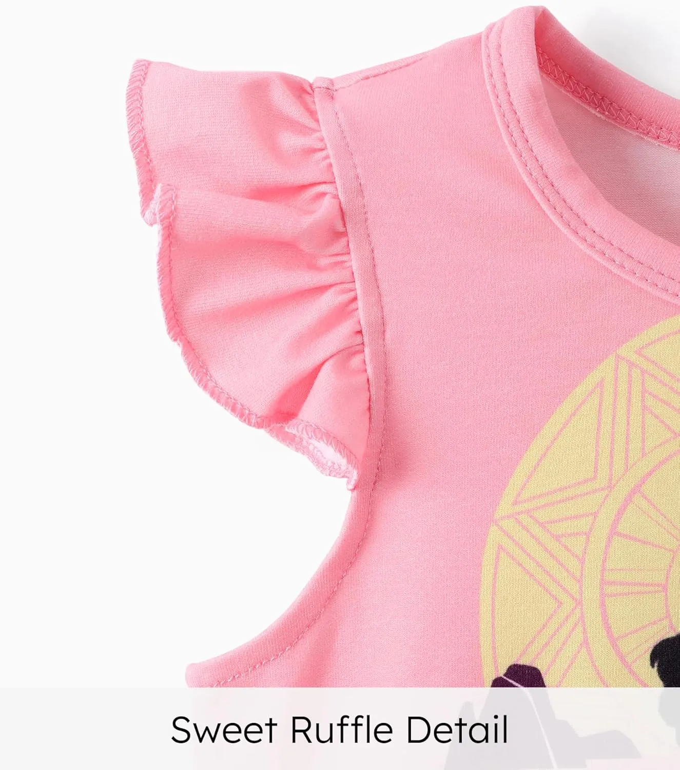 Disney Princess Toddler Girl Outfit Long Sleeve T-Shirt Dress and Striped Leggings Fall Casual Girls Clothing Sets