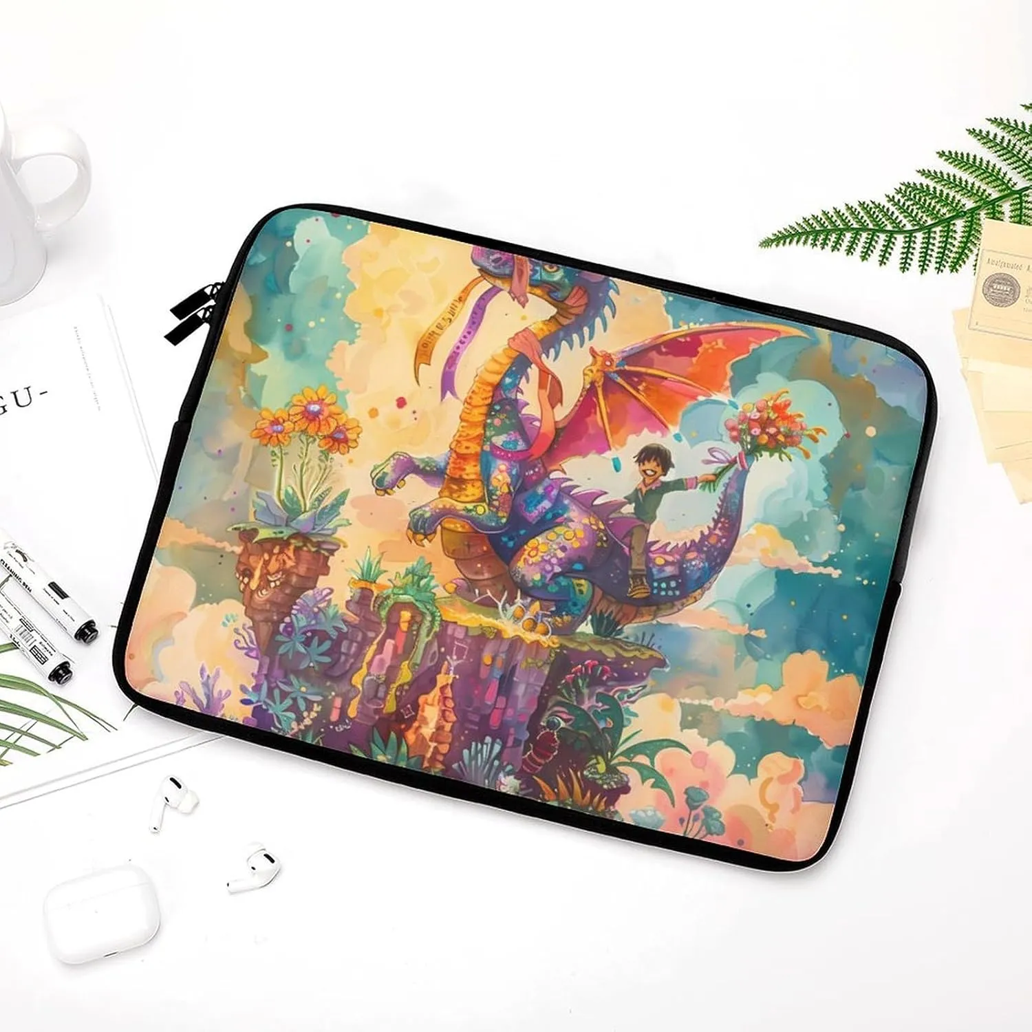 Dragon Neverland Personalized Laptop Bag Business Casual Laptop Cases Slim Computer Bag Briefcase