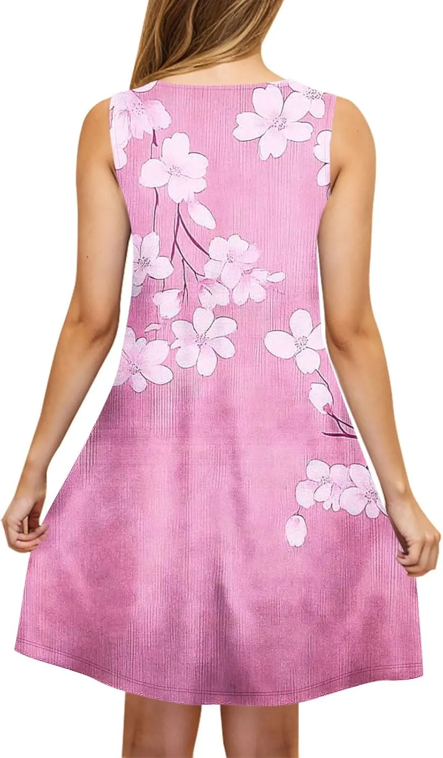 Dresses for Women Summer Sleeveless Floral Printed Mini Dresses with Pockets Trendy Bohemian Dress 2025 Fashion