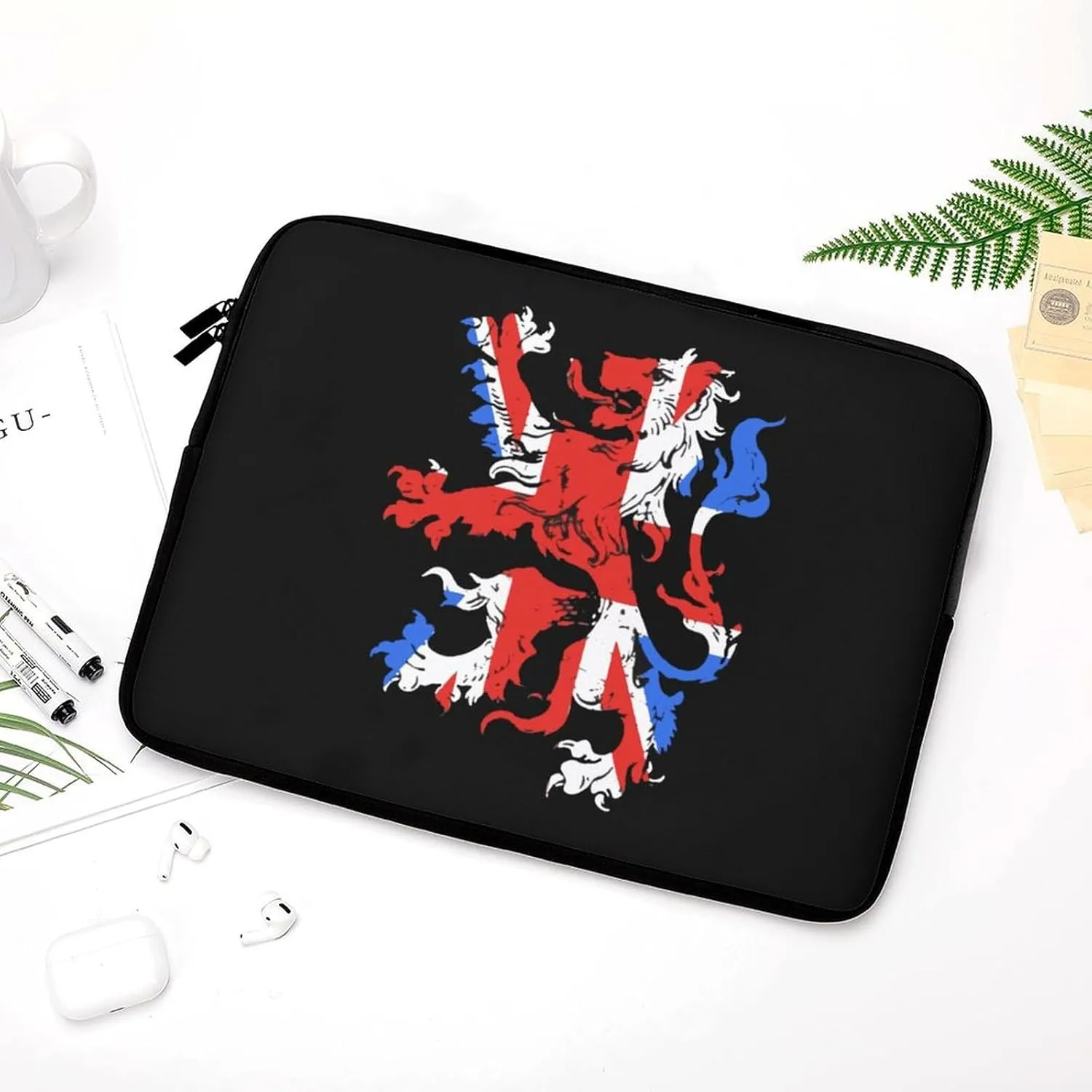 England British Lion Personalized Laptop Bag Business Casual Laptop Case Slim Computer Bag Briefcase