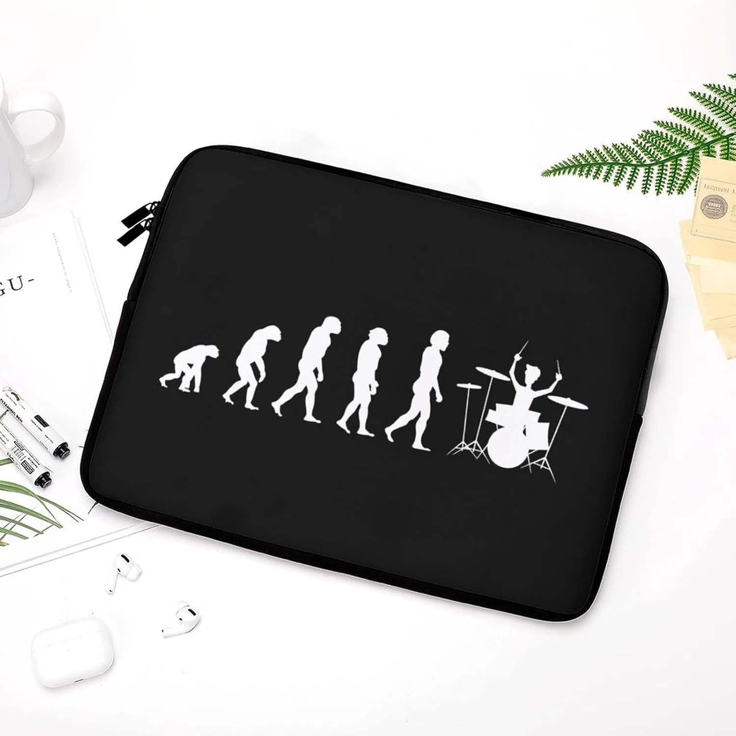 Evolution Drummer Personalized Laptop Bag Business Casual Laptop Case Slim Computer Bag Briefcase