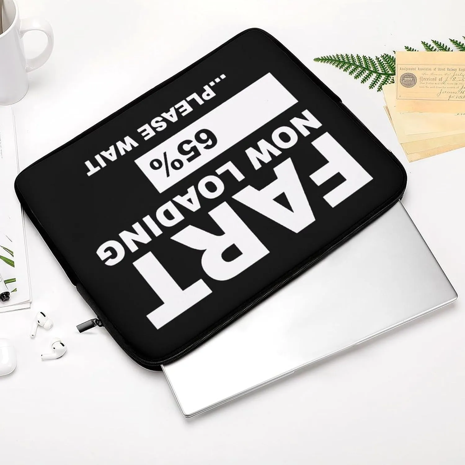 Fart Now Loading Please Wait Personalized Laptop Bag Business Casual Laptop Case Slim Computer Bag Briefcase