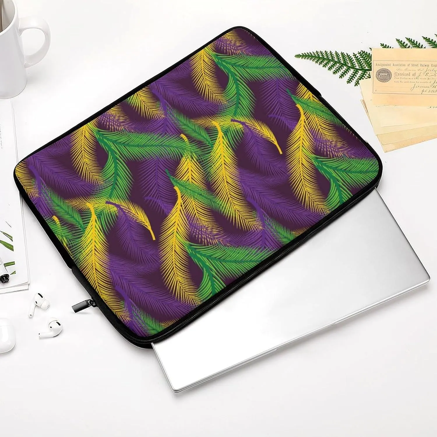 Feathers Personalized Laptop Bag Business Casual Laptop Case Slim Computer Bag Briefcase