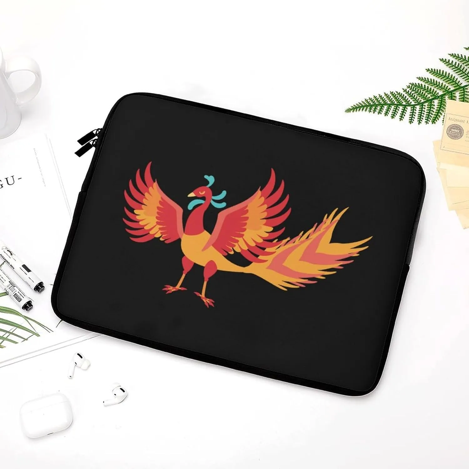Fire Phoenix Personalized Laptop Bag Business Casual Laptop Case Slim Computer Bag Briefcase