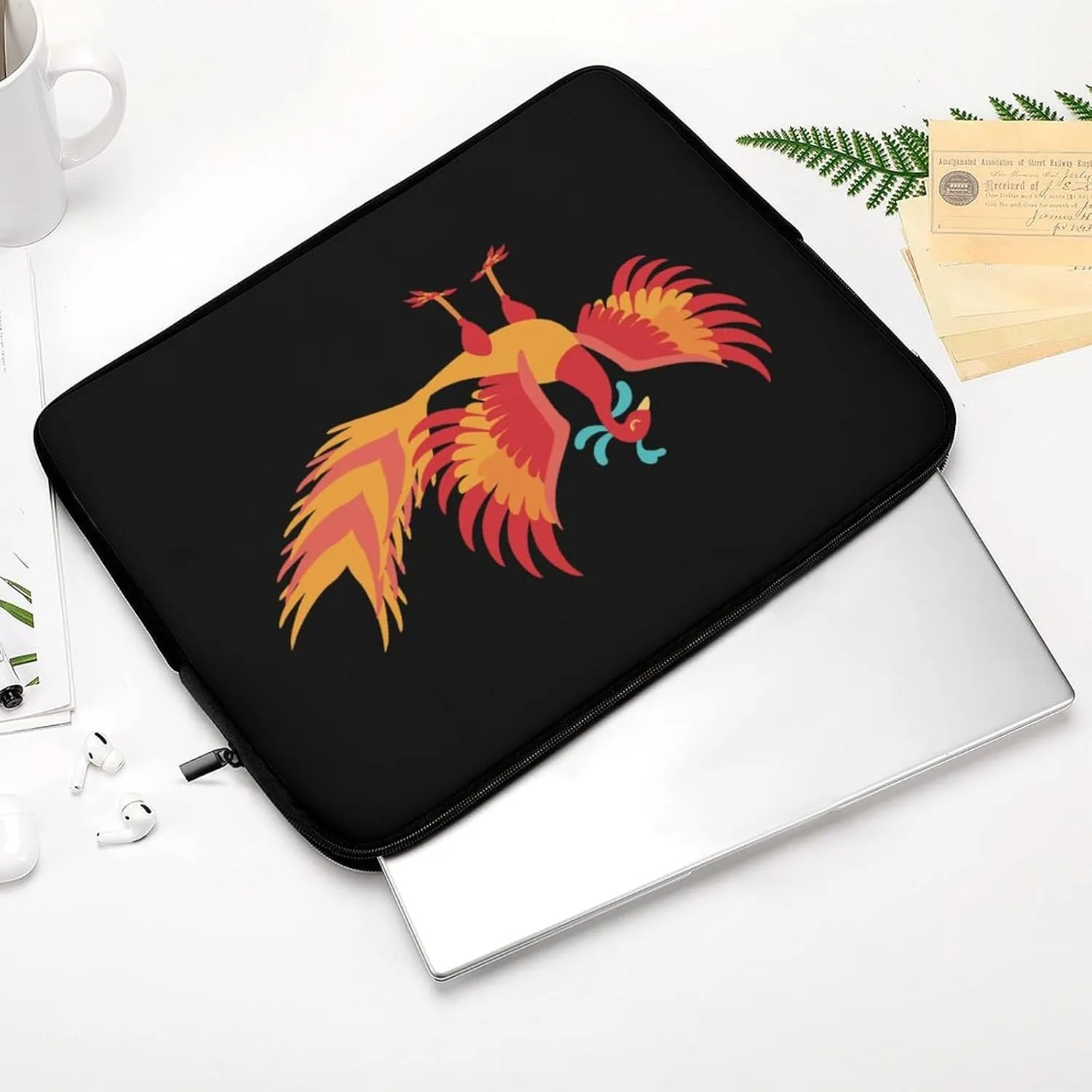 Fire Phoenix Personalized Laptop Bag Business Casual Laptop Case Slim Computer Bag Briefcase