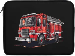 Fire Truck Firefighters Personalized Laptop Bag Business Casual Laptop Cases Slim Computer Bag Briefcase