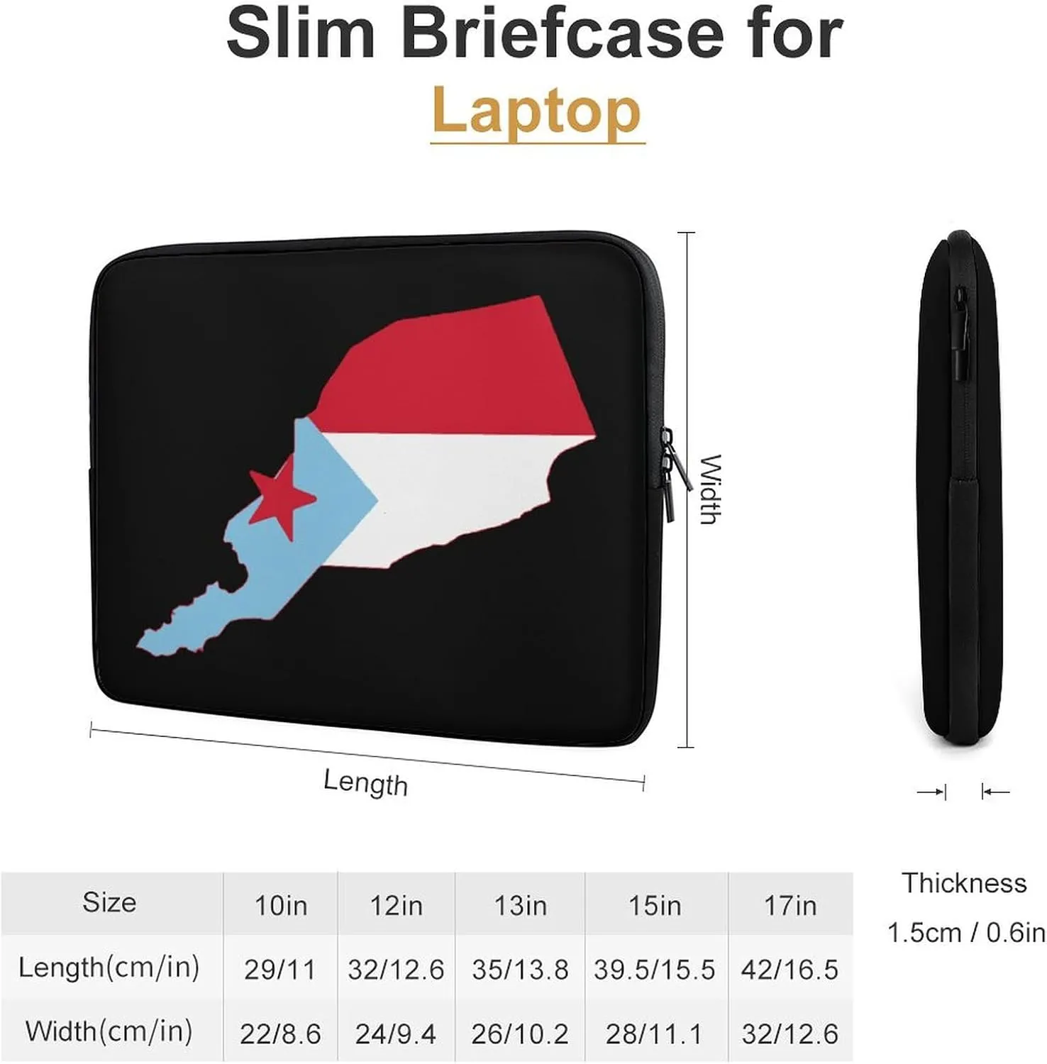 Flag Map of South Yemen Personalized Laptop Bag Business Casual Laptop Case Slim Computer Bag Briefcase