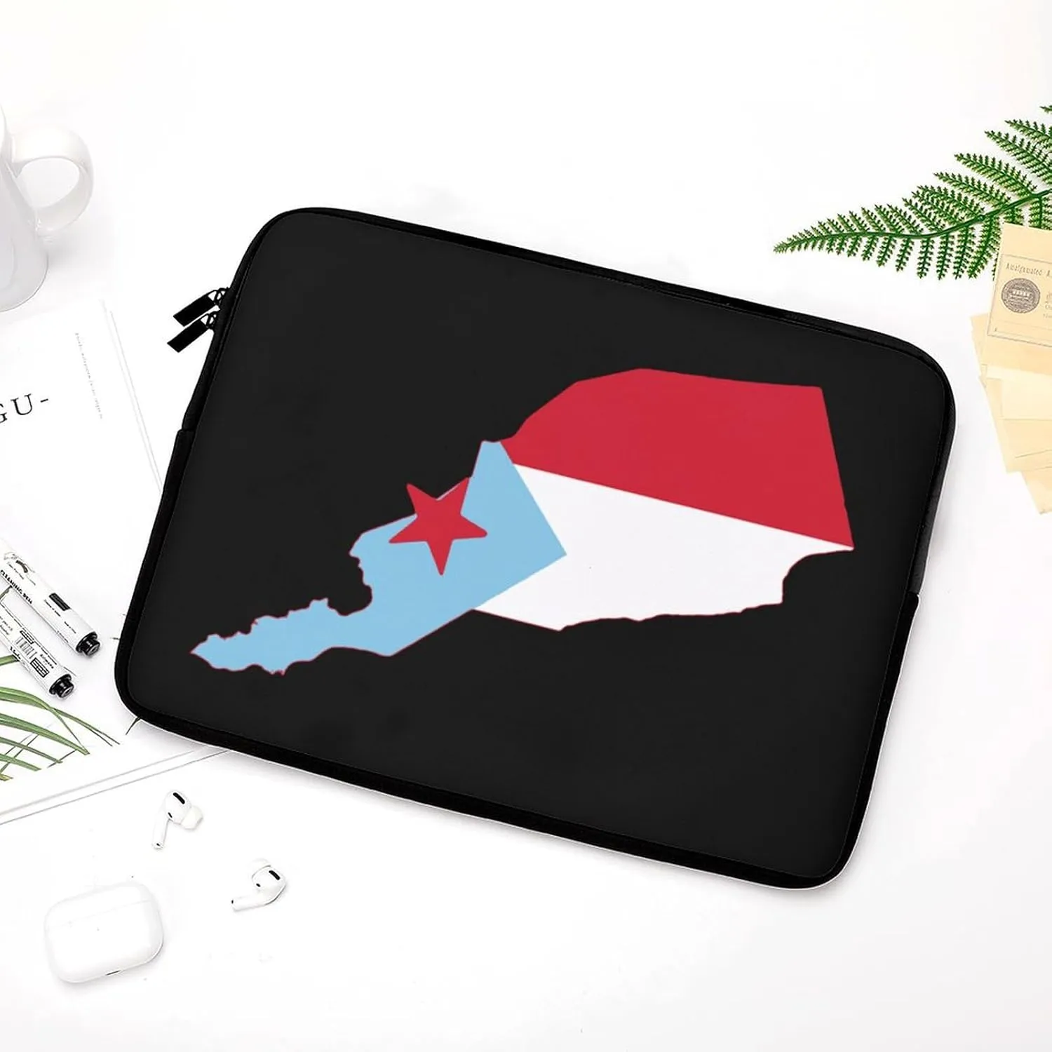 Flag Map of South Yemen Personalized Laptop Bag Business Casual Laptop Case Slim Computer Bag Briefcase