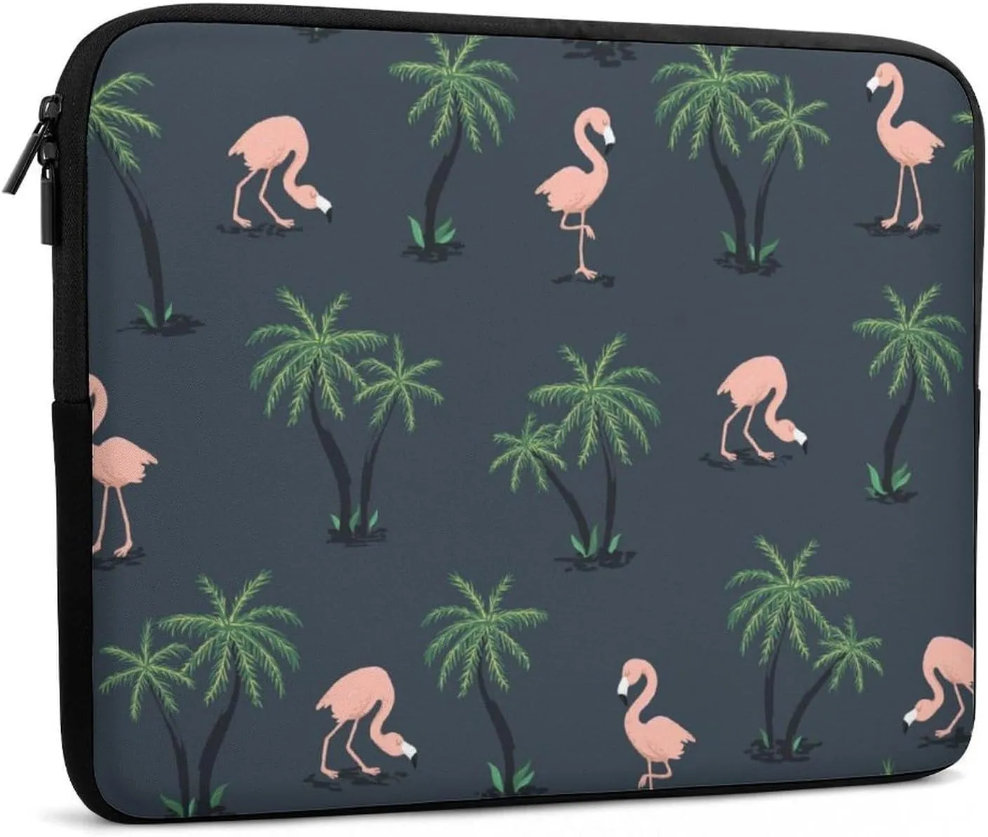 Flamingo Birds And Palm Trees Personalized Laptop Bag Business Casual Laptop Case Slim Computer Bag Briefcase