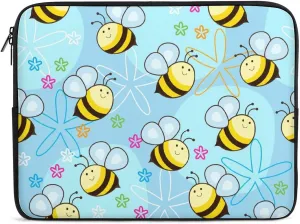 Flying Bees Personalized Laptop Bag Business Casual Laptop Case Slim Computer Bag Briefcase