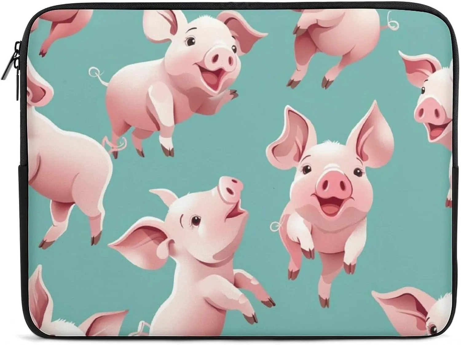 Flying Piglets Personalized Laptop Bag Business Casual Laptop Cases Slim Computer Bag Briefcase