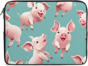 Flying Piglets Personalized Laptop Bag Business Casual Laptop Cases Slim Computer Bag Briefcase