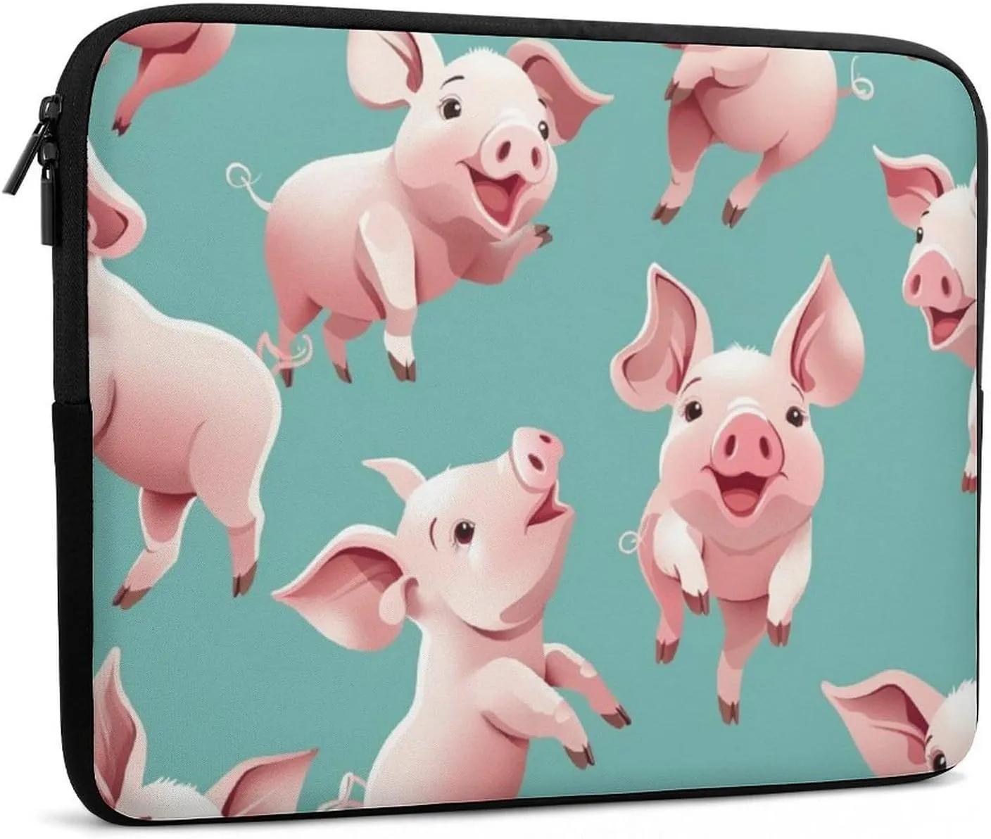 Flying Piglets Personalized Laptop Bag Business Casual Laptop Cases Slim Computer Bag Briefcase