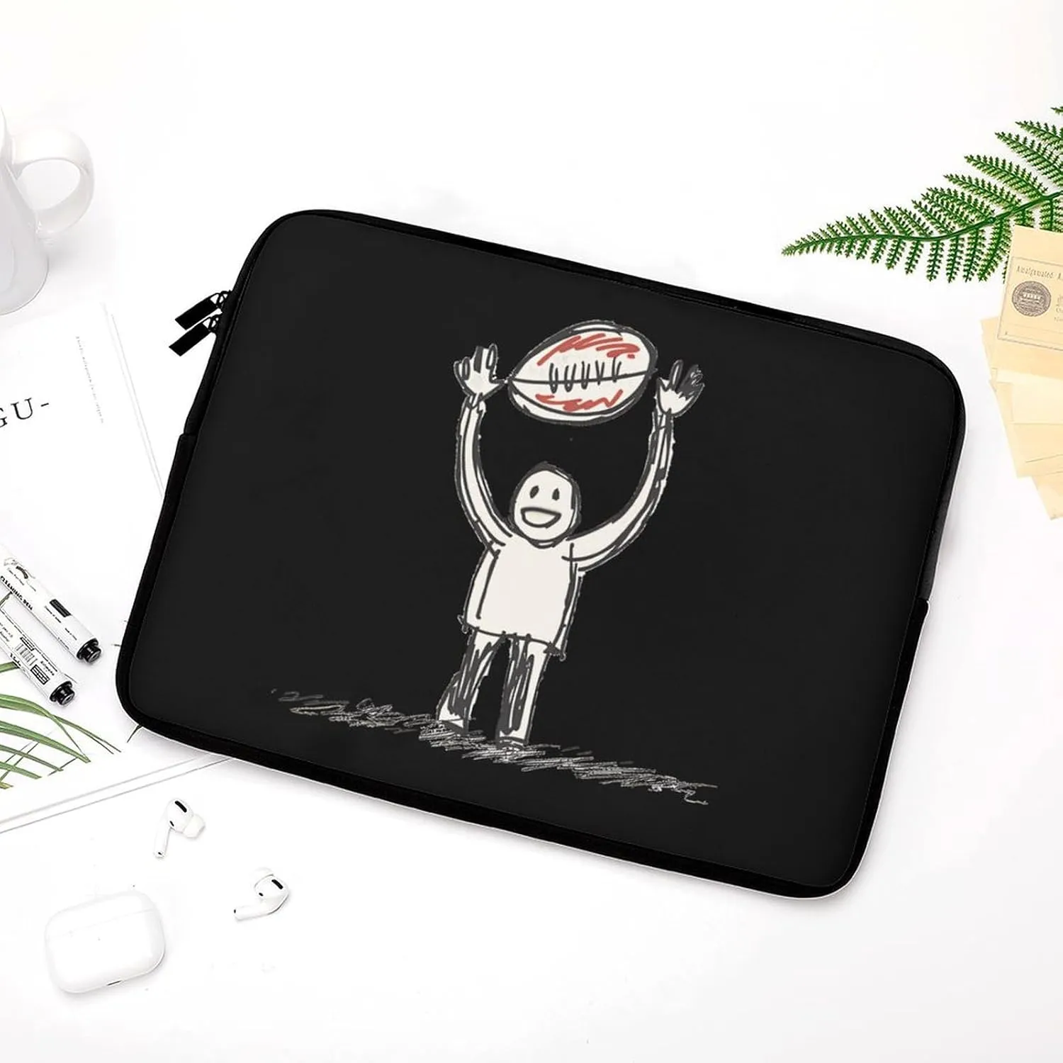 Football Fan Personalized Laptop Bag Business Casual Laptop Cases Slim Computer Bag Briefcase