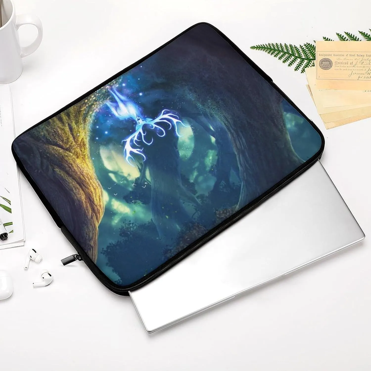 Forests Elk Personalized Laptop Bag Business Casual Laptop Case Slim Computer Bag Briefcase