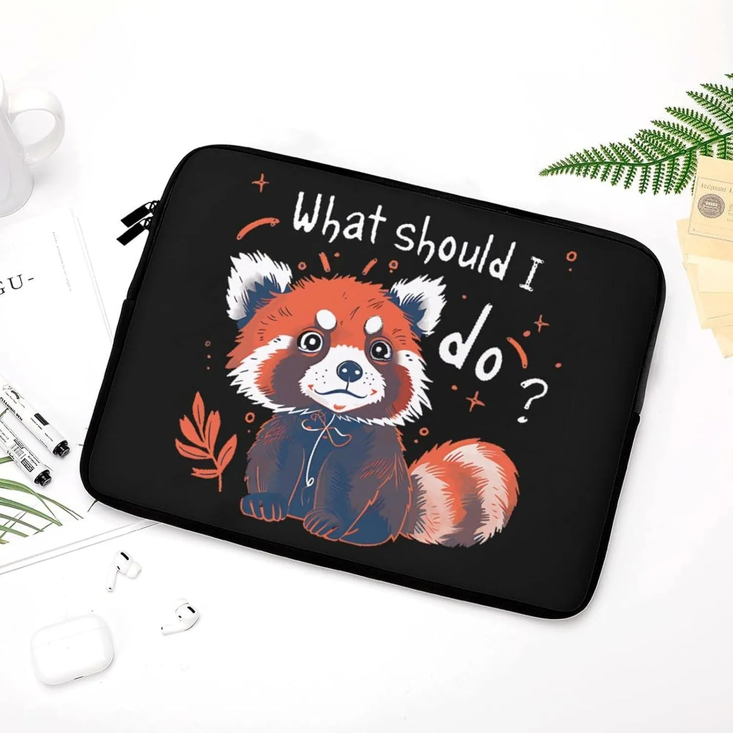 Forgetful Red Panda Personalized Laptop Bag Business Casual Laptop Cases Slim Computer Bag Briefcase