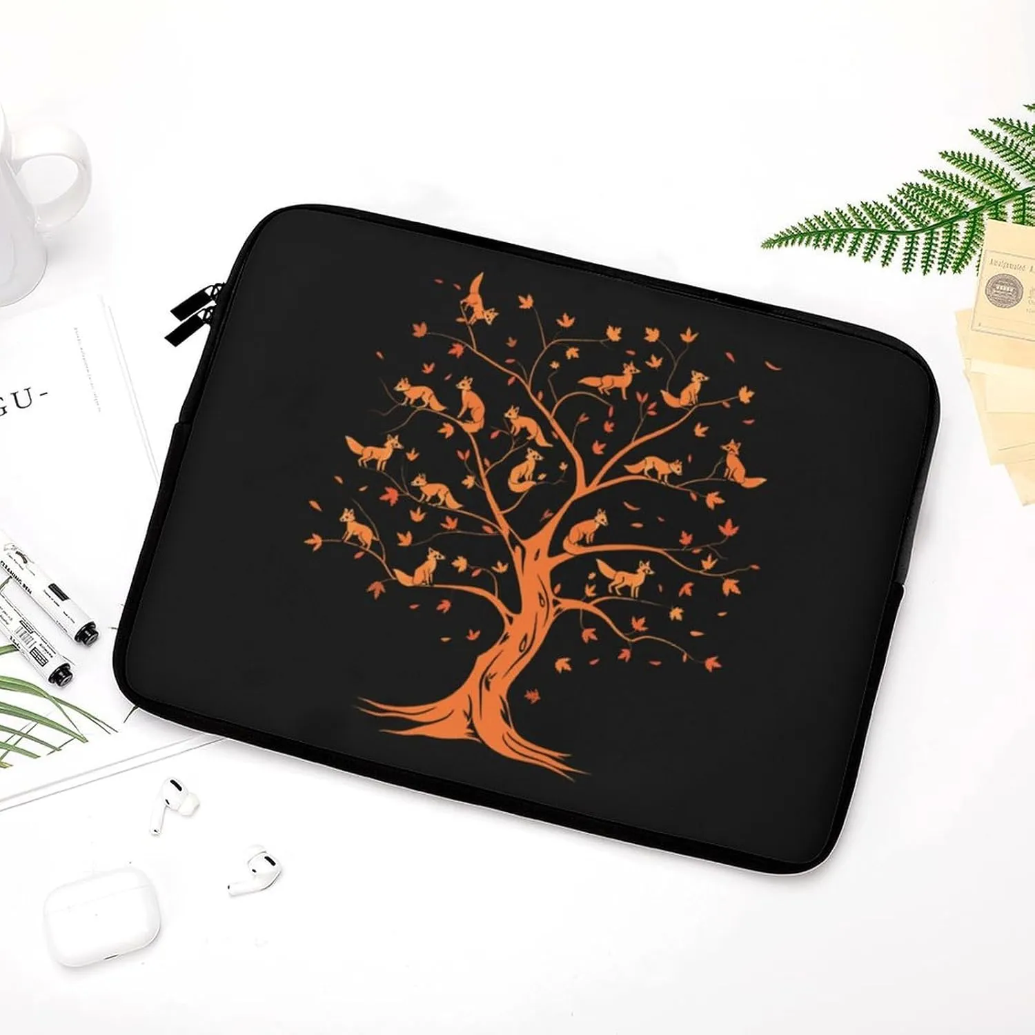 Fox Tree Personalized Laptop Bag Business Casual Laptop Cases Slim Computer Bag Briefcase
