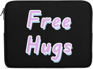 Free Hugs Personalized Laptop Bag Business Casual Laptop Cases Slim Computer Bag Briefcase
