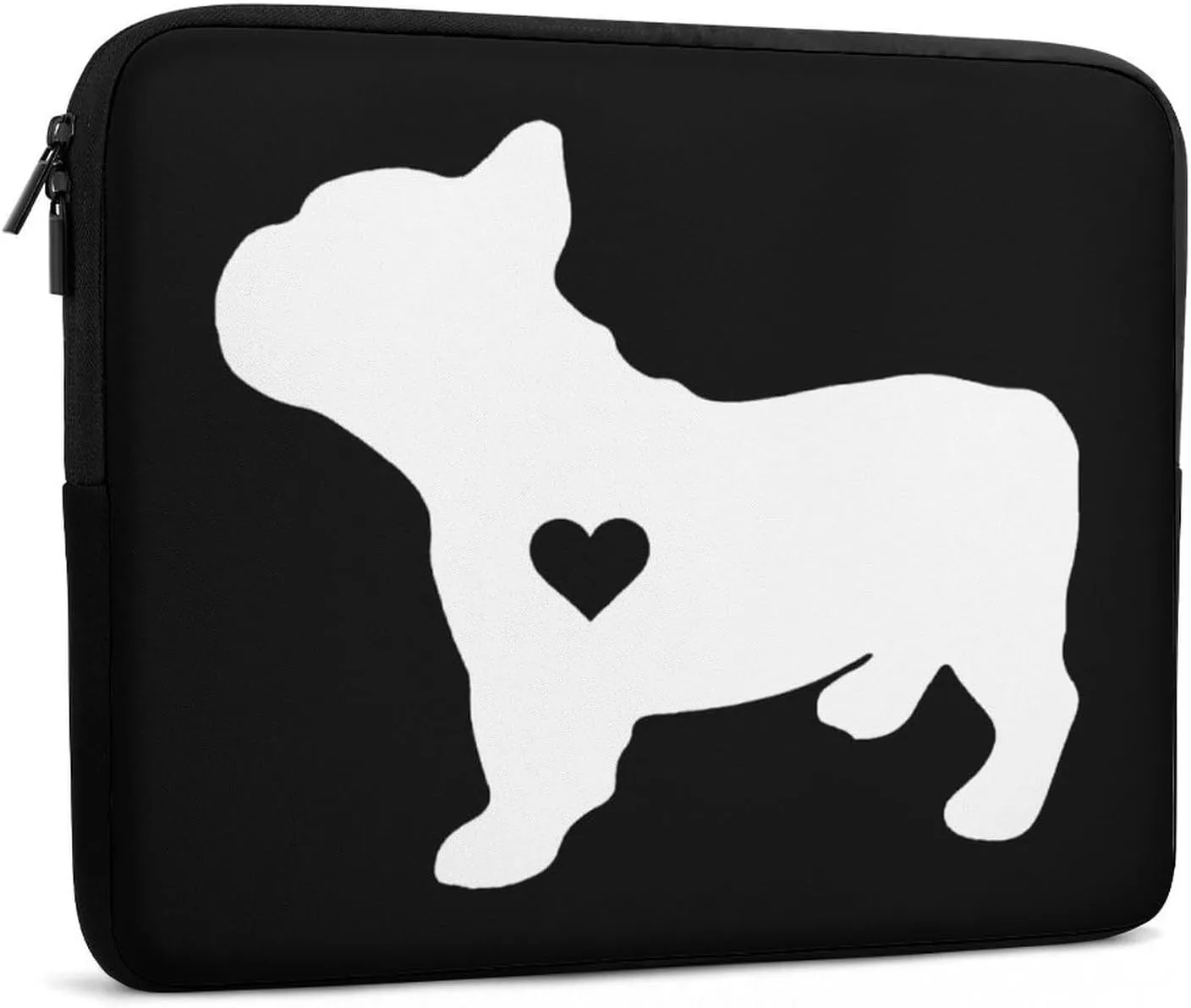 French Bulldog Heart Personalized Laptop Bag Business Casual Laptop Case Slim Computer Bag Briefcase