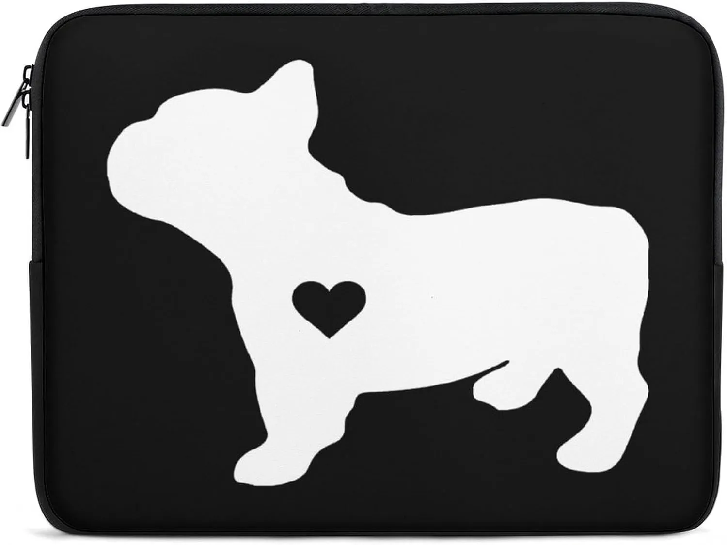 French Bulldog Heart Personalized Laptop Bag Business Casual Laptop Case Slim Computer Bag Briefcase