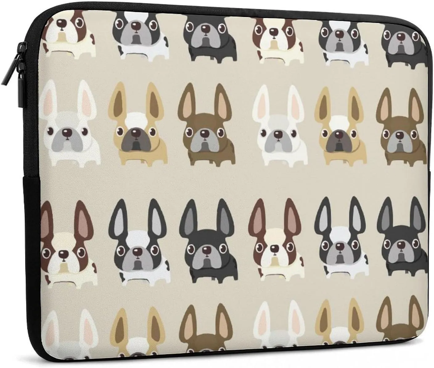 French Bulldog Personalized Laptop Bag Business Casual Laptop Case Slim Computer Bag Briefcase